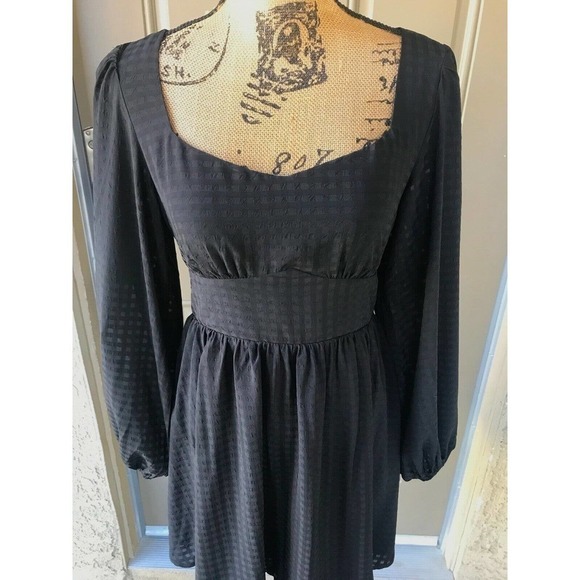 Princess Polly Black BOWEN Mini Dress Size 4 - Picture 3 of 5